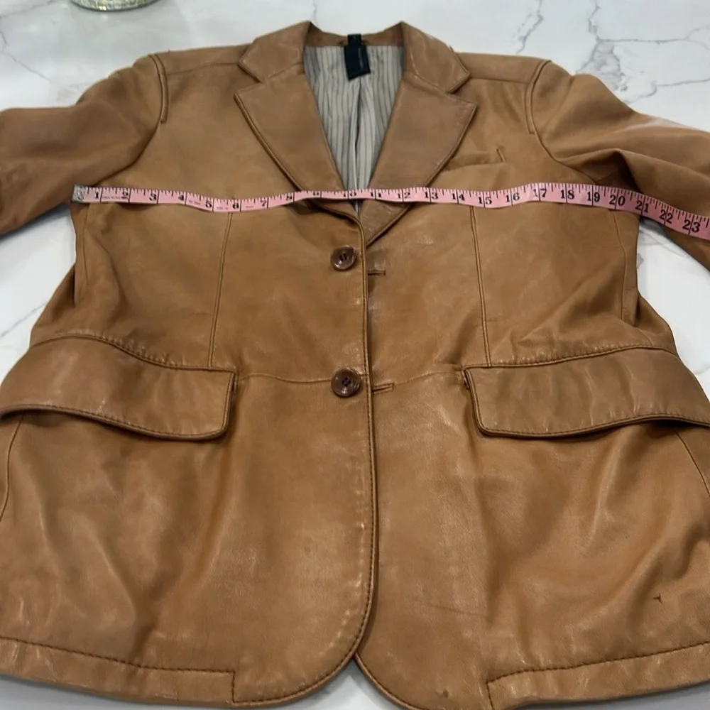 Reilly‎ Olmes Rogue Genuine Tan Leather Blazer/Jacket. Size S